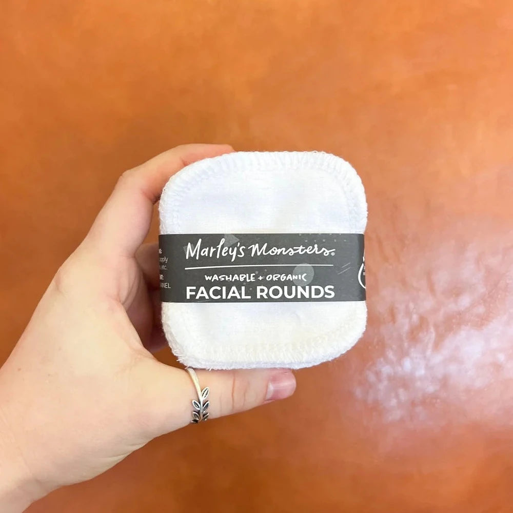 Marley's Monsters Organic Cotton Flannel Facial Rounds